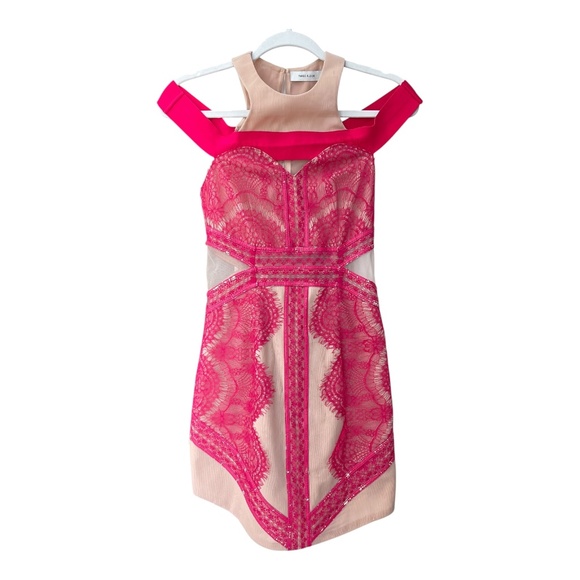 Three Floor Mischief Lace Dress Women's Size XXS UK 6 US 2 Holiday Dress Mini - Picture 3 of 16